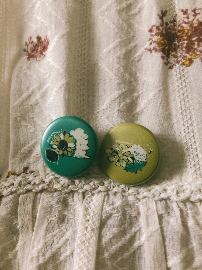 🏠きせつめぐり☀️🐌🌙マット缶バッジ【単品販売/全6種】