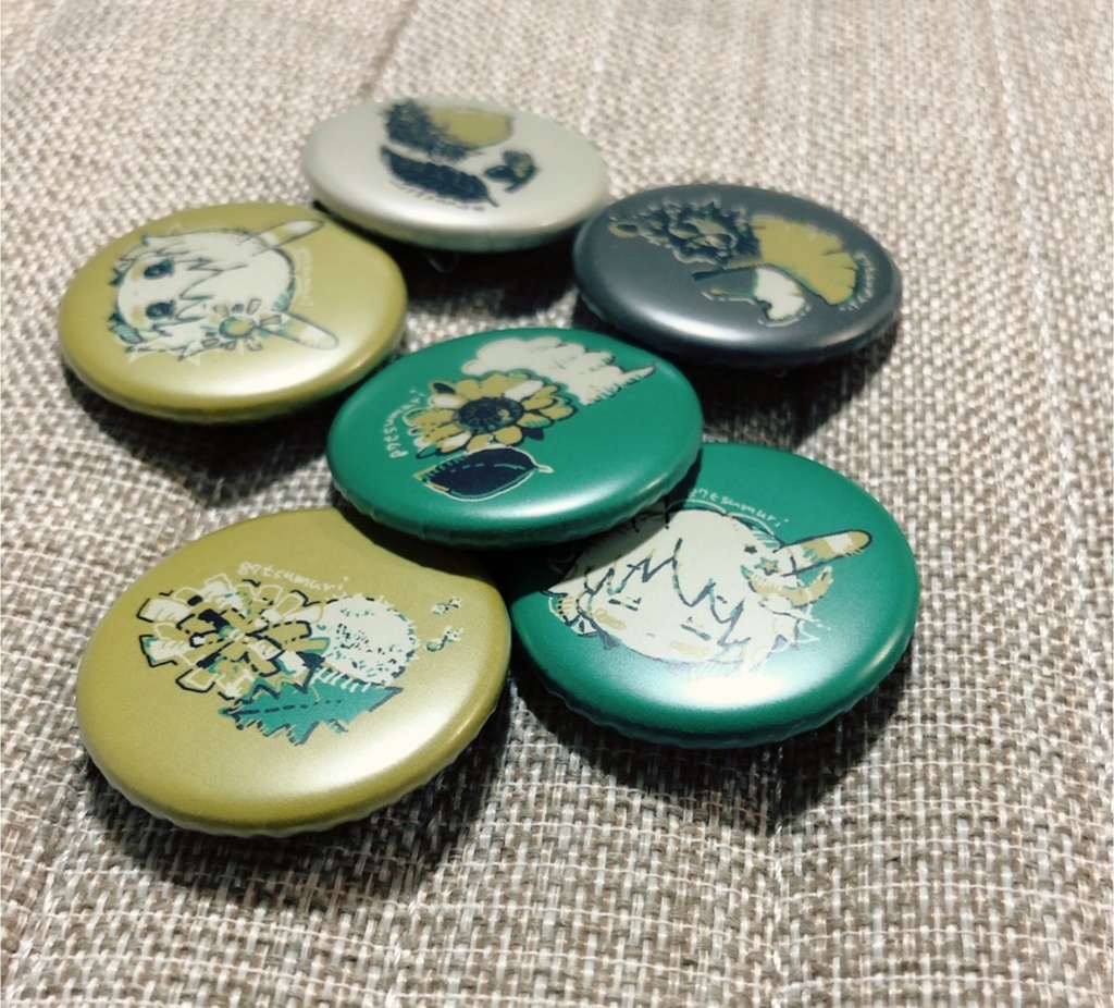 🏠きせつめぐり☀️🐌🌙マット缶バッジ【単品販売/全6種】