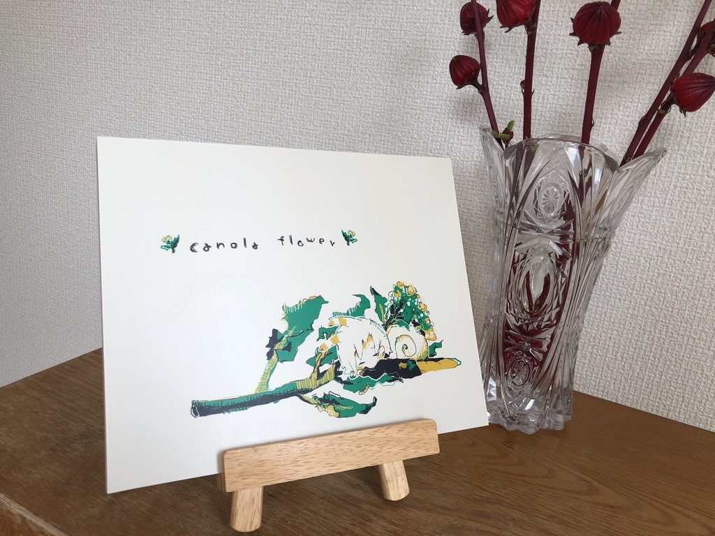 📷🌈FUJIFILM 彩-irodori-LABO PRESENTSイラスト作品🖼ミルフィーユ20cm×25cm🌼canola flower【送料込み】
