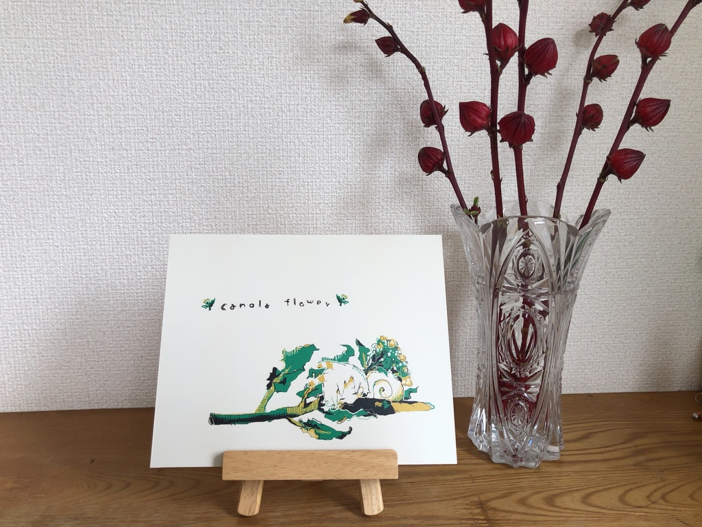 📷🌈FUJIFILM 彩-irodori-LABO PRESENTSイラスト作品🖼ミルフィーユ20cm×25cm🌼canola flower【送料込み】