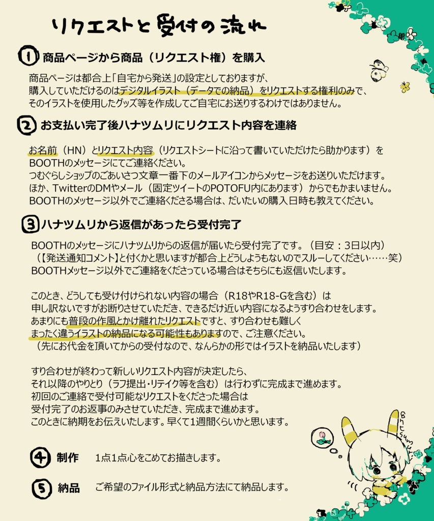 デジタルイラスト💻🍀リクエストオーダー受付ページ