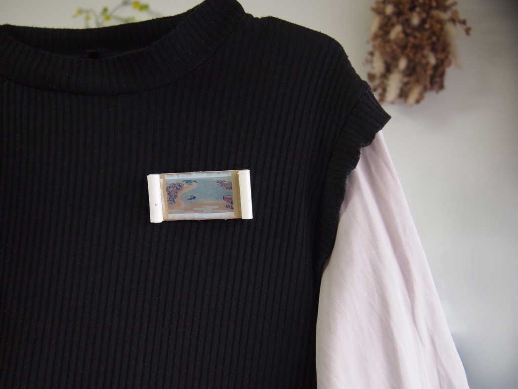 平家物語絵巻ブローチ