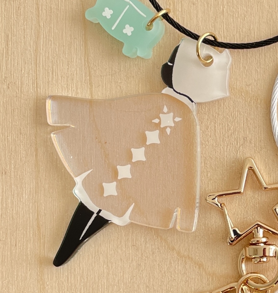 透明ちゅんキーホルダー