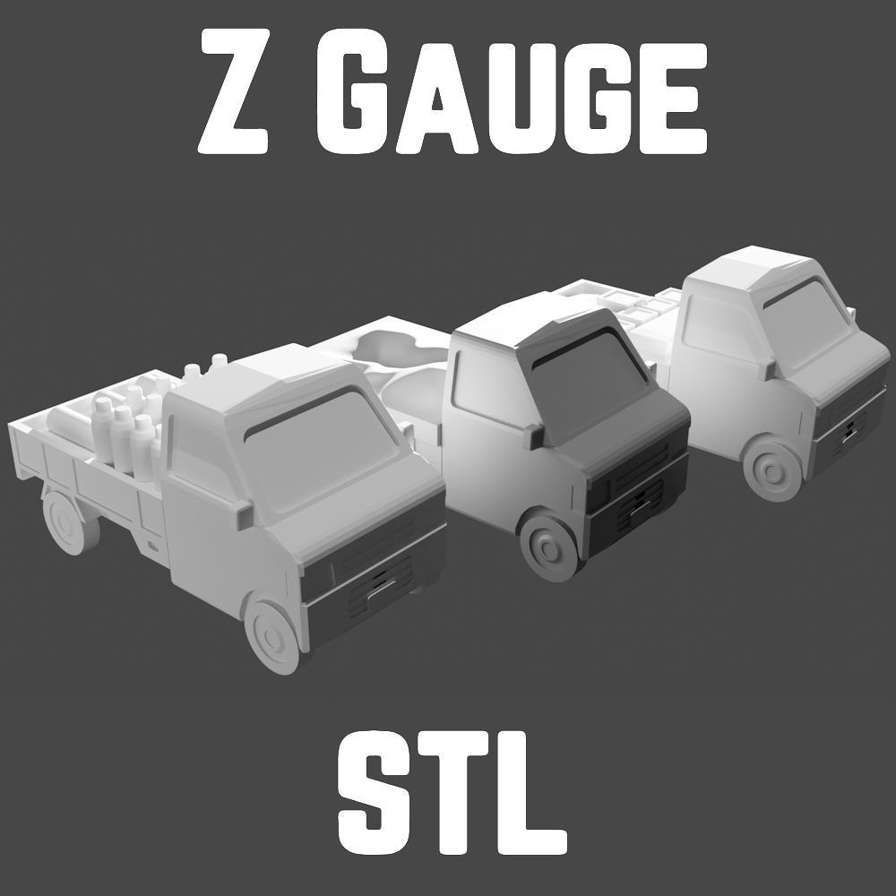 Z Gauge (1:220) Kei Trucks STL