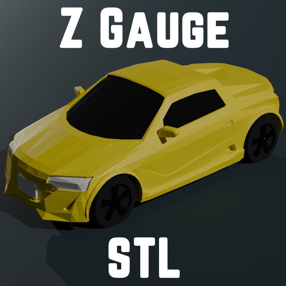 Z Gauge (1:220) Modern Kei Size Sportscar STL