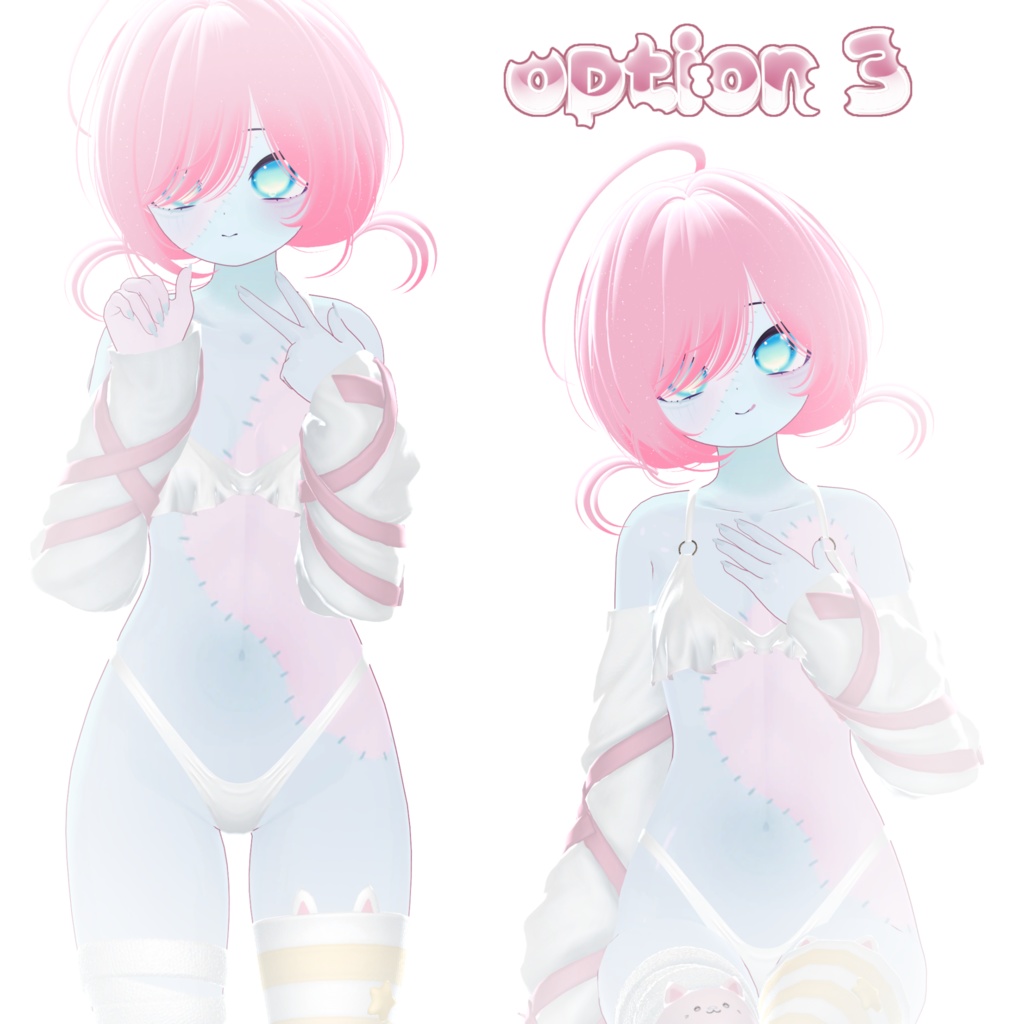Pastel zombie ~ makeup/body texture