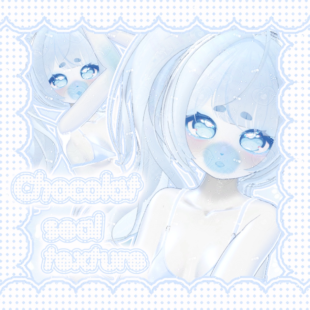 Blue seal texture eyes/face/body chocolat