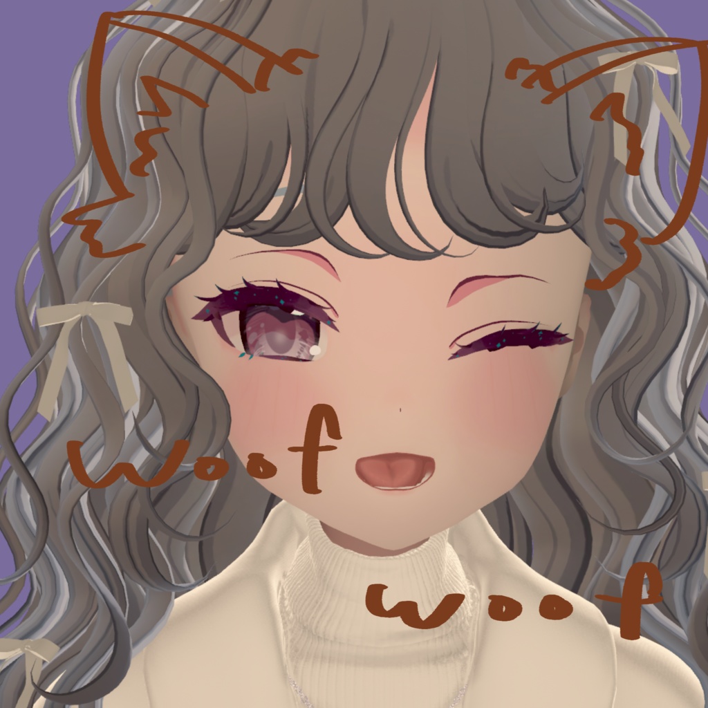 【ヒナミ対応】まつげ+まゆげテクスチャ3種