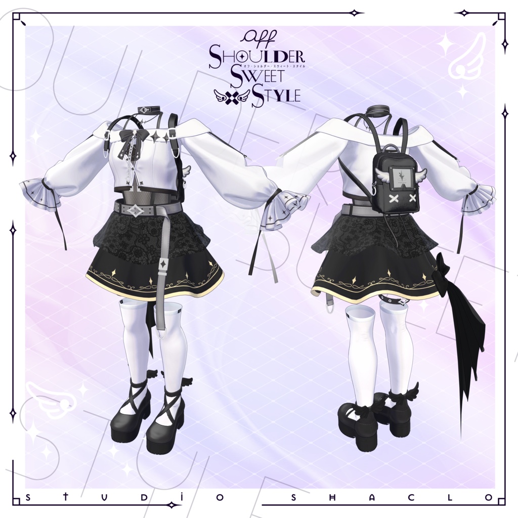 【3D衣装】オフショルスイートスタイル- Off Shoulder Sweet Style-【5アバター対応】