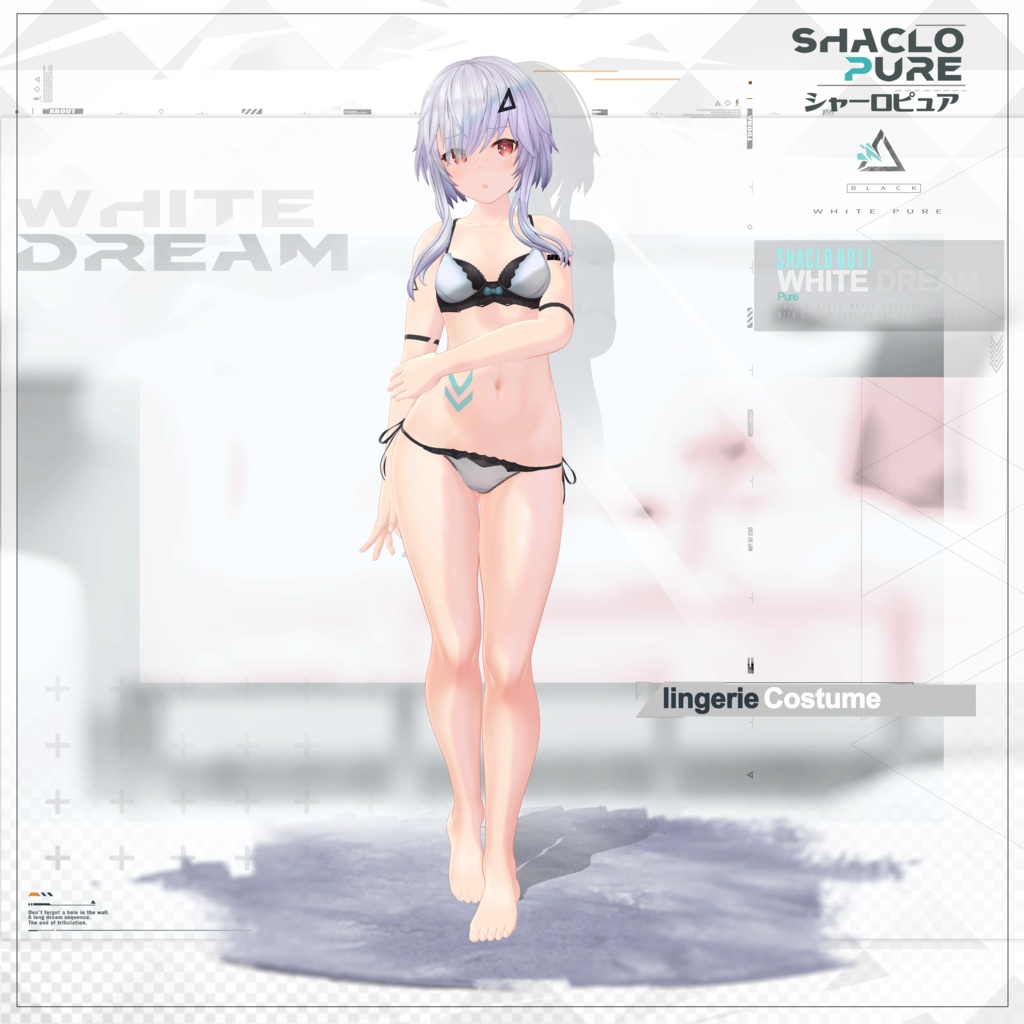 【3Dモデル】Shaclo -Pure-【PhysBones対応】