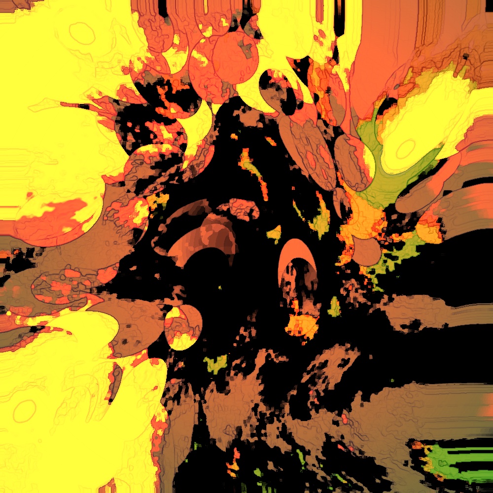 自作の絵「衝突」