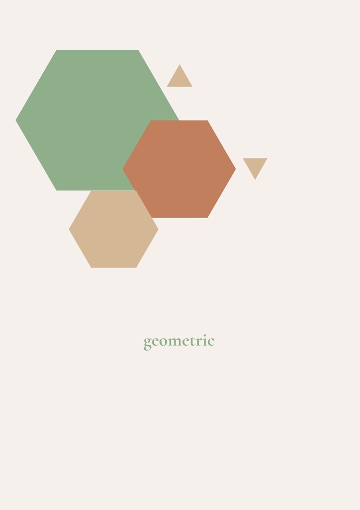 北欧風 幾何学ポスター geometric green [ A4 デジタルデータ ]