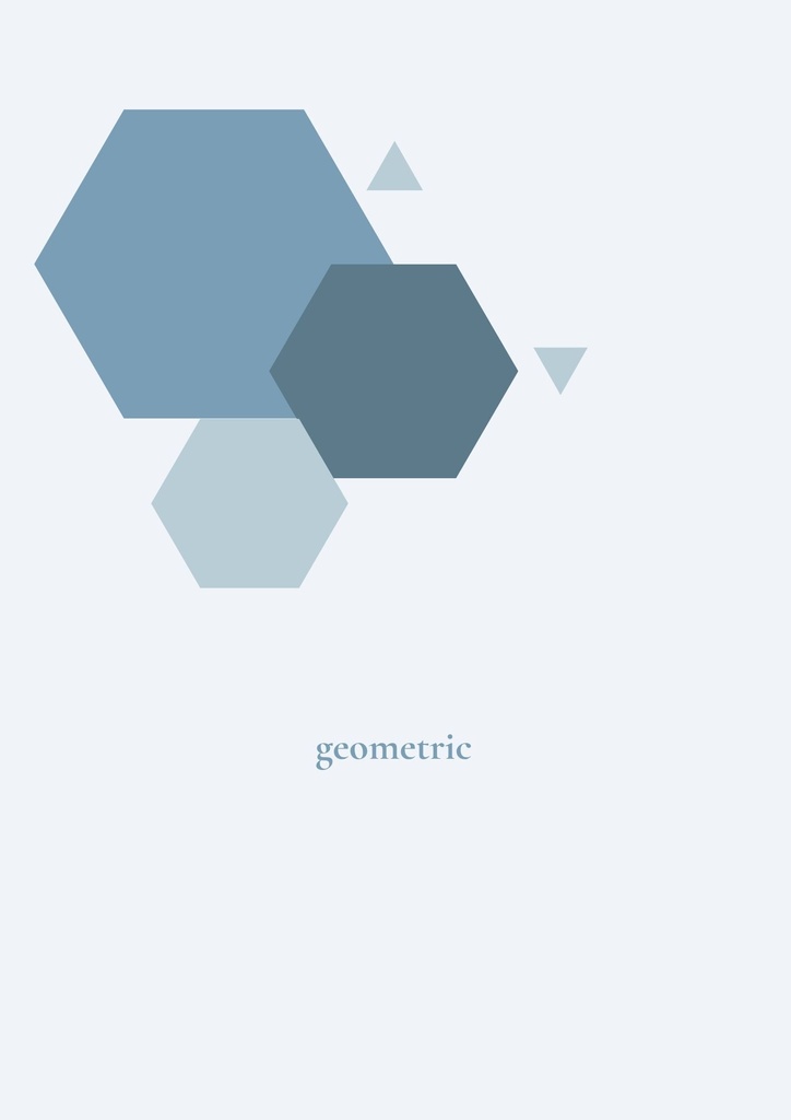北欧風 幾何学ポスター geometric blue [ A4 デジタルデータ ]