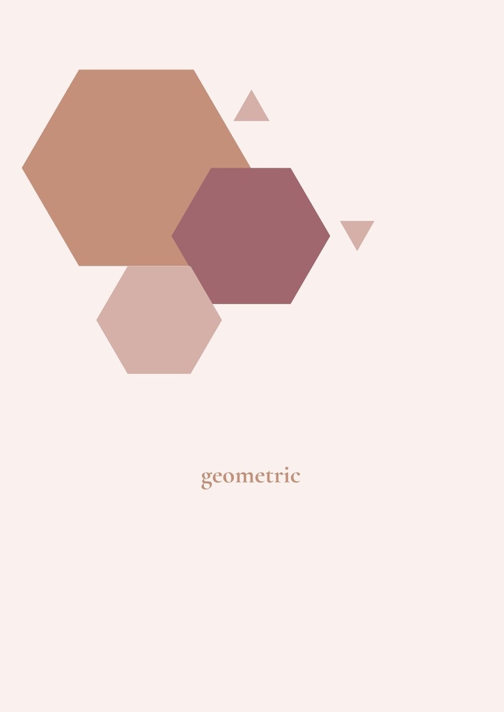 北欧風 幾何学ポスター geometric pink [ A4 デジタルデータ ]