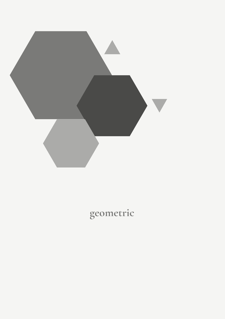 北欧風 幾何学ポスター geometric gray [ A4 デジタルデータ ]