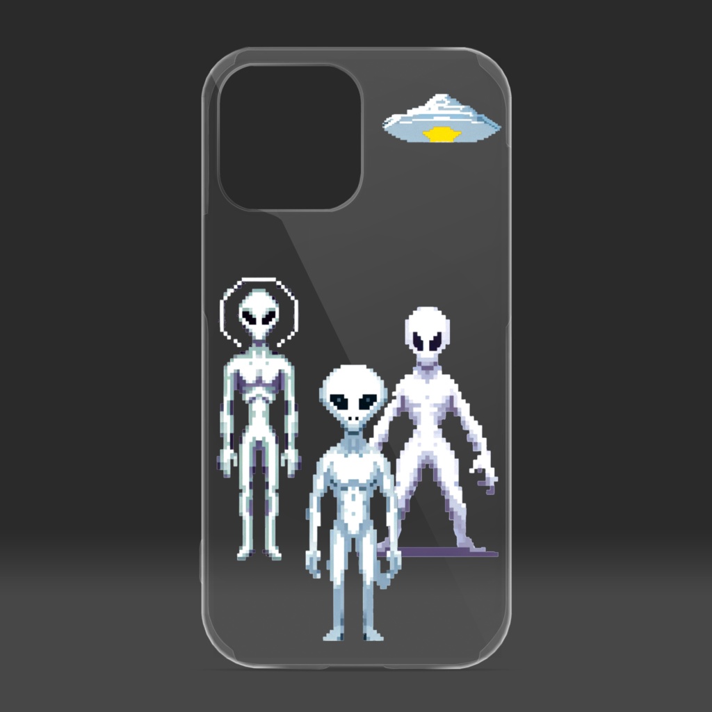 UFO未確認生物3体(iPhone 13 Pro Max、12、11、etc.)