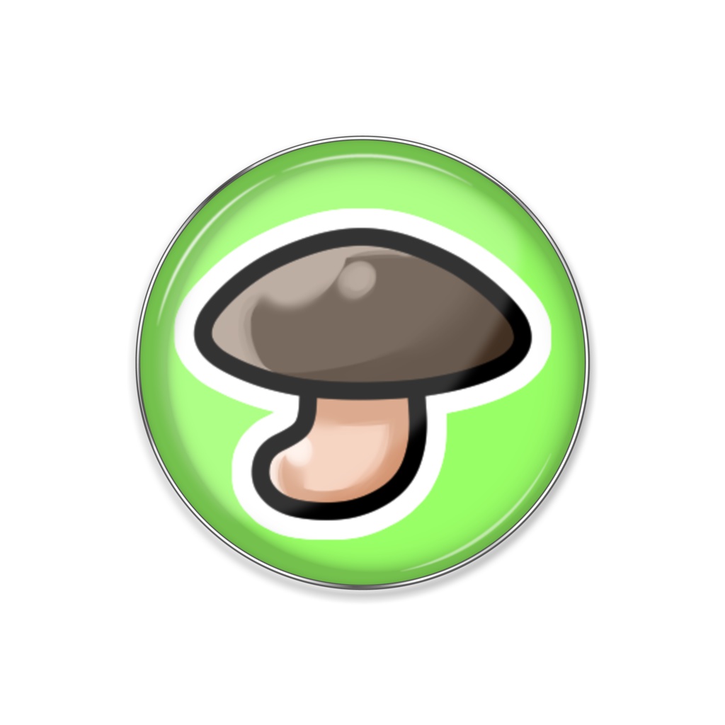 しいたけピンバッジ