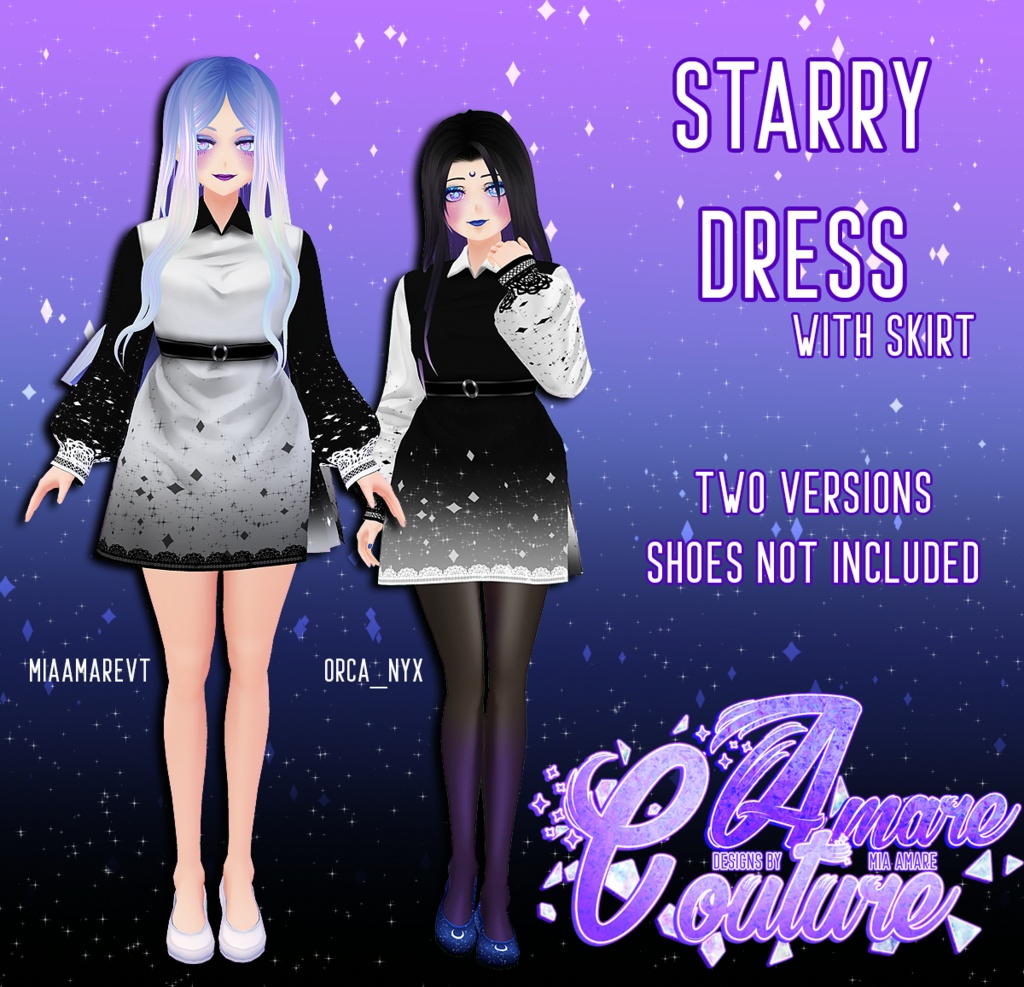 [AC] STARRY DRESS WITH SKIRT
