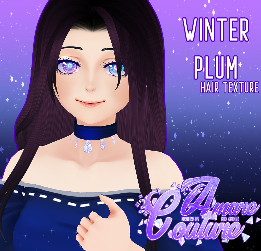 [AC] WINTER PLUM HAIR TEXTURE