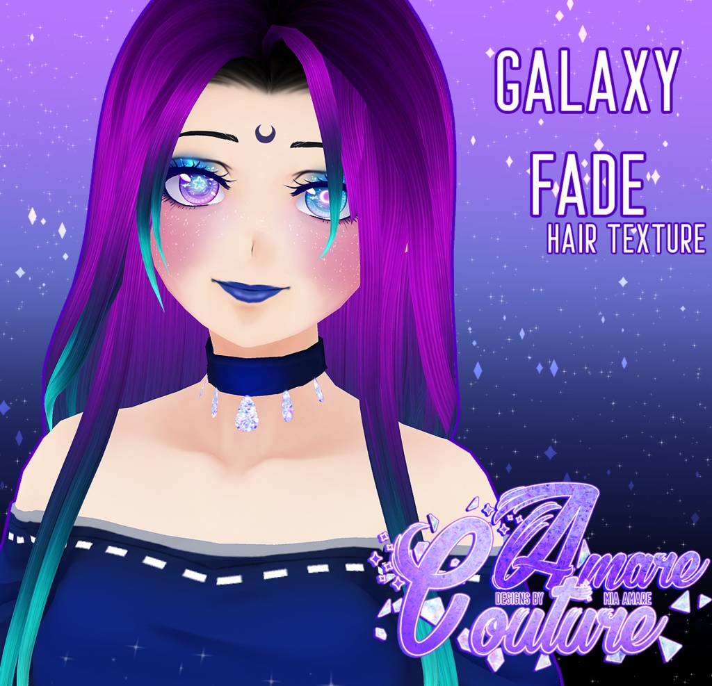 [AC] GALAXY FADE HAIR TEXTURE