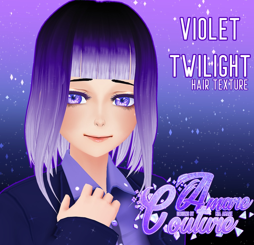[AC] VIOLET TWILIGHT HAIR TEXTURE