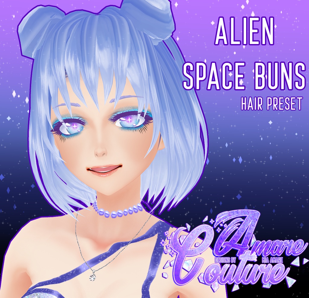 [AC] ALIEN SPACE BUNS HAIR PRESET