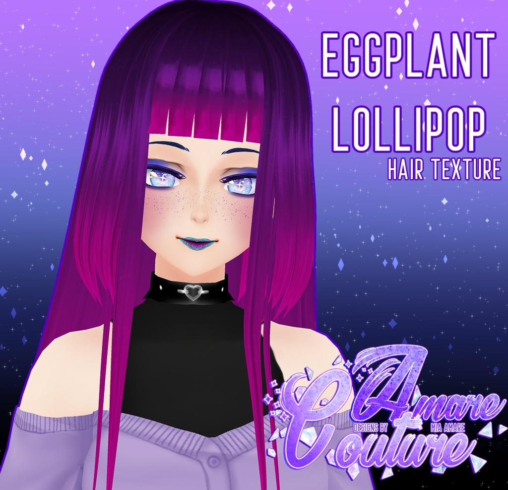 [AC] EGGPLANT LOLLIPOP HAIR TEXTURE