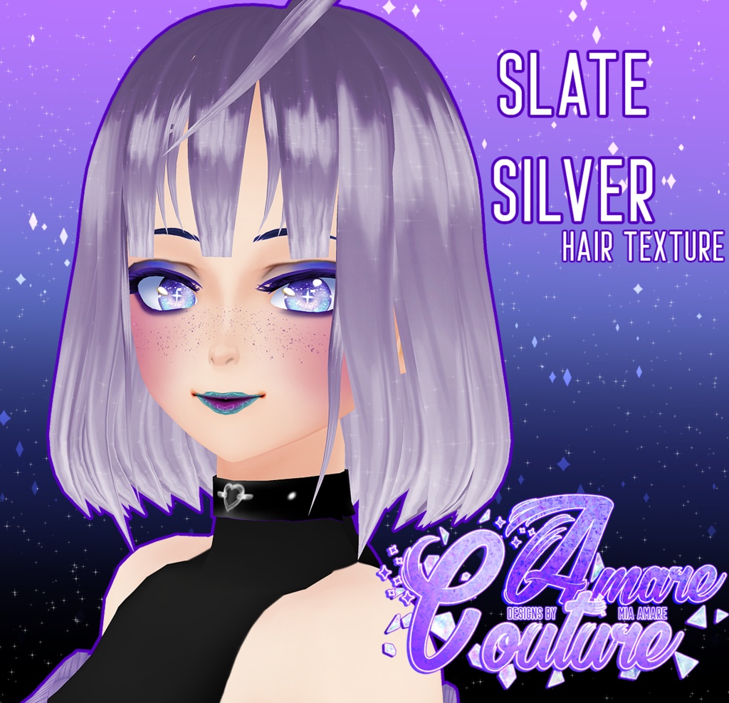 [AC] SLATE SILVER HAIR TEXTURE