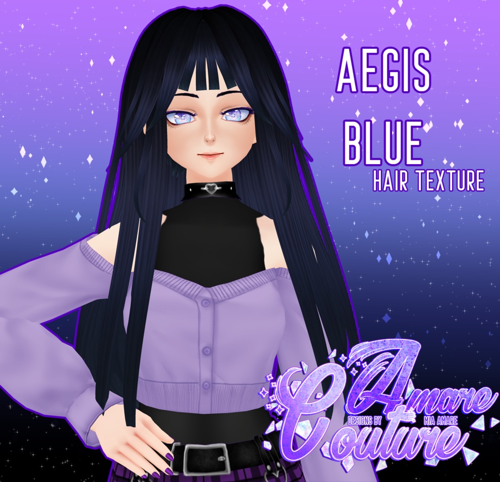 [AC] AEGIS BLUE HAIR TEXTURE