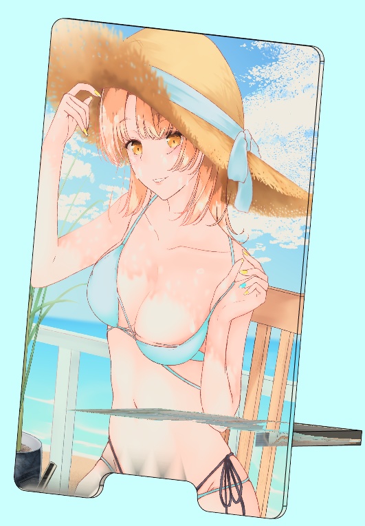 水着いろはすのアクリルスマホスタンド
