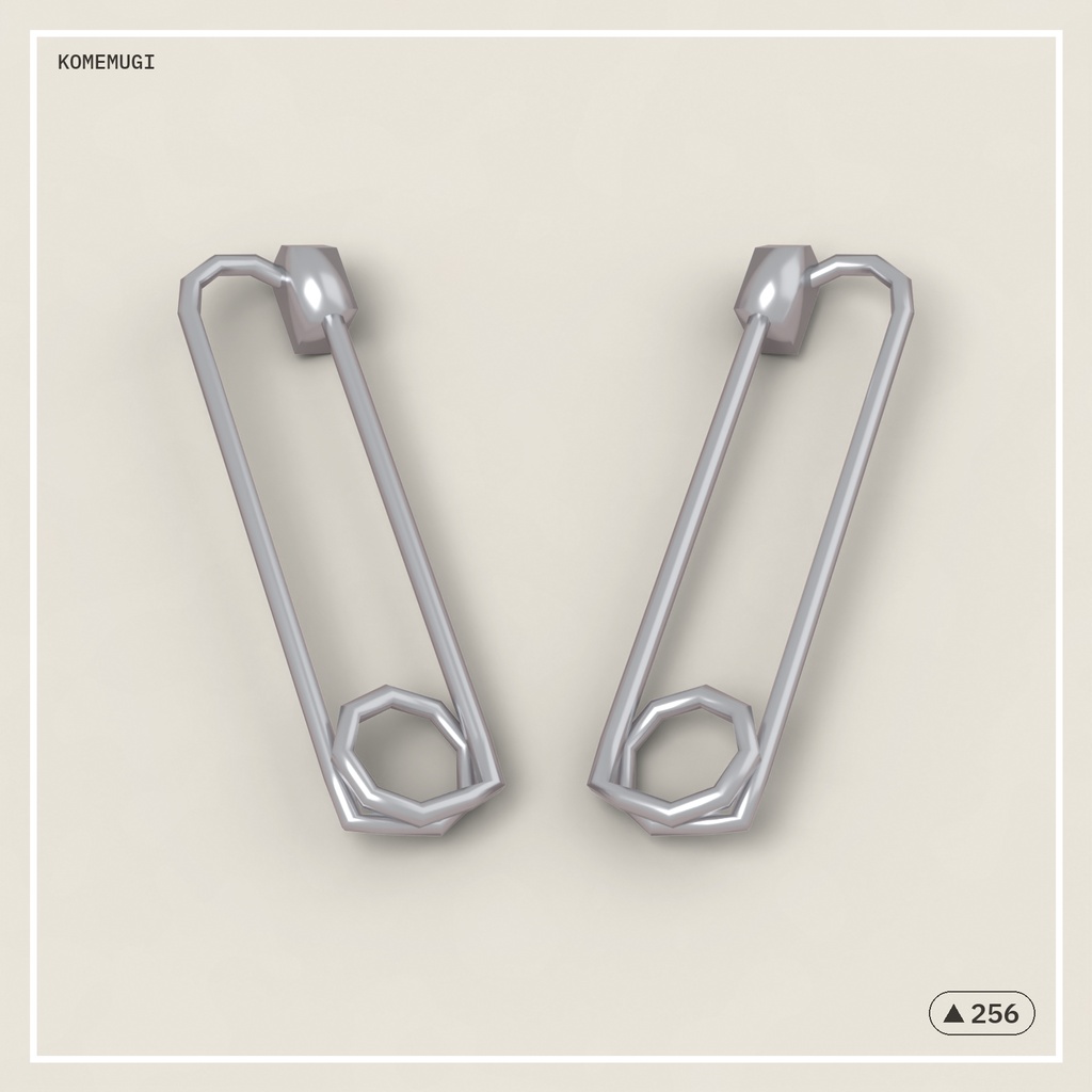 【キプフェル専用 / Kipfel】いたかわ安全ピン Safety Pin【3Dアクセサリー】