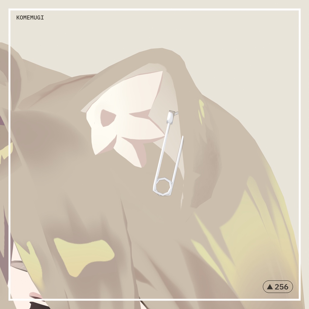 【キプフェル専用 / Kipfel】いたかわ安全ピン Safety Pin【3Dアクセサリー】