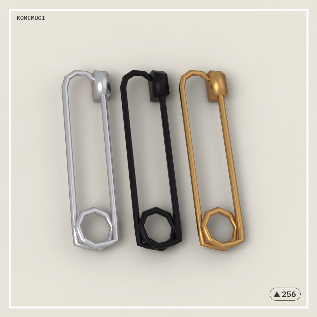 【キプフェル専用 / Kipfel】いたかわ安全ピン Safety Pin【3Dアクセサリー】