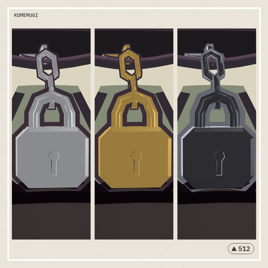 【キプフェル専用 / Kipfel】かぎっこチョーカー Padlock Choker【3Dアクセサリー】