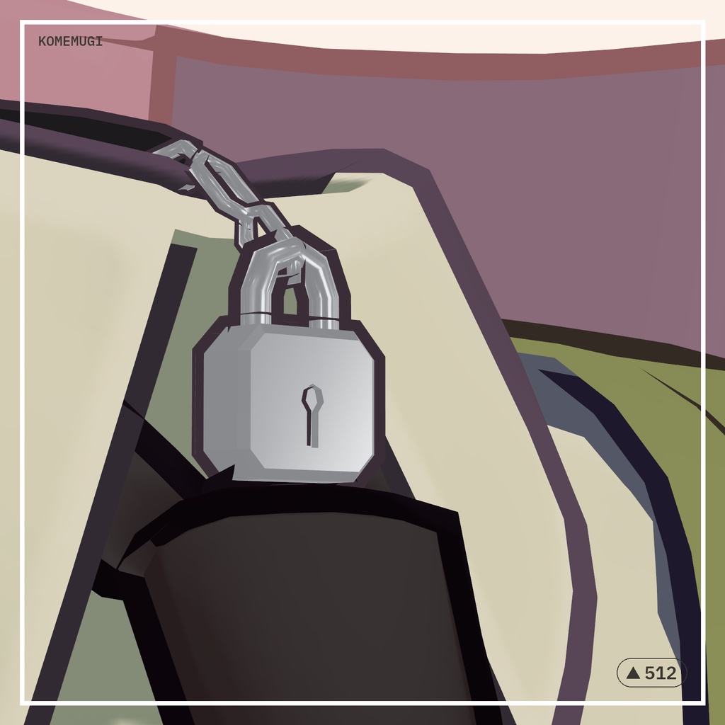 【キプフェル専用 / Kipfel】かぎっこチョーカー Padlock Choker【3Dアクセサリー】