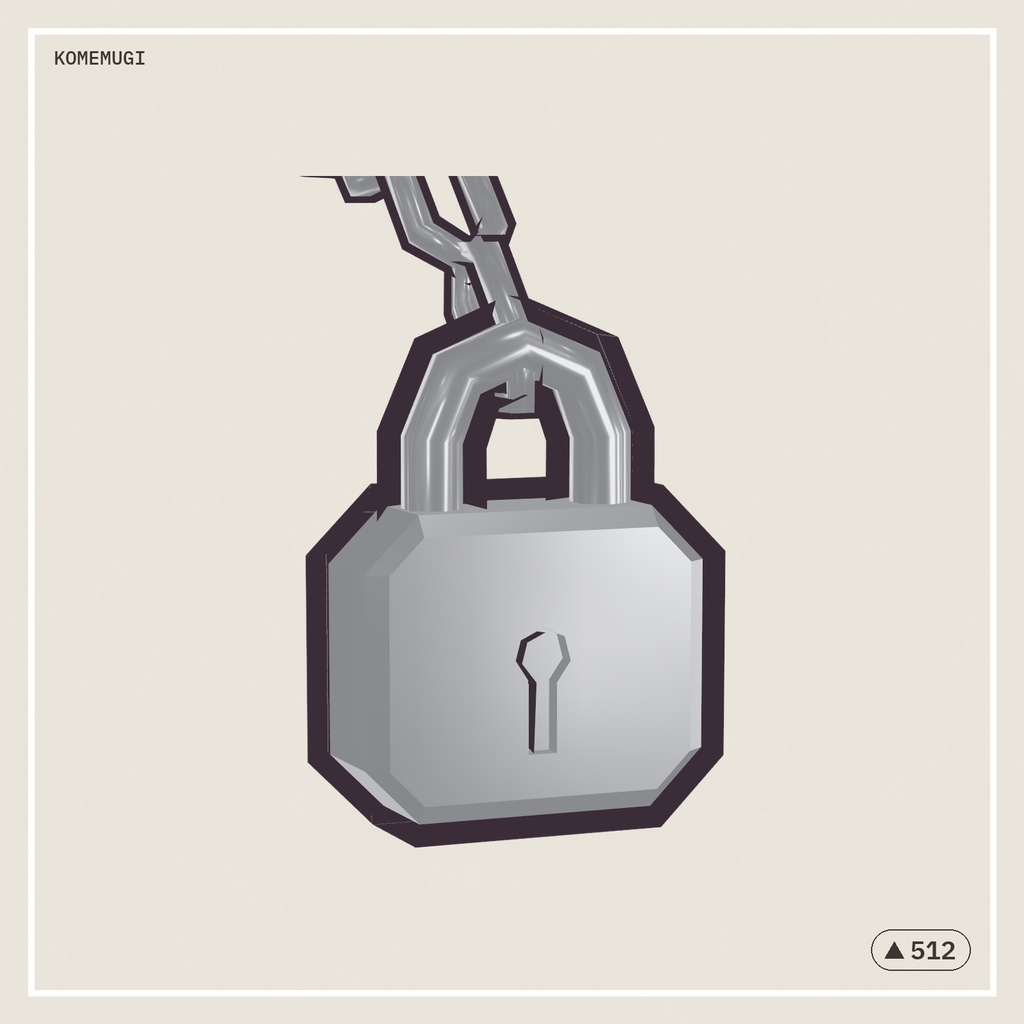 【キプフェル専用 / Kipfel】かぎっこチョーカー Padlock Choker【3Dアクセサリー】