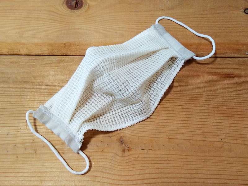 息ができる夏用マスク　コットンメッシュ（大人用）