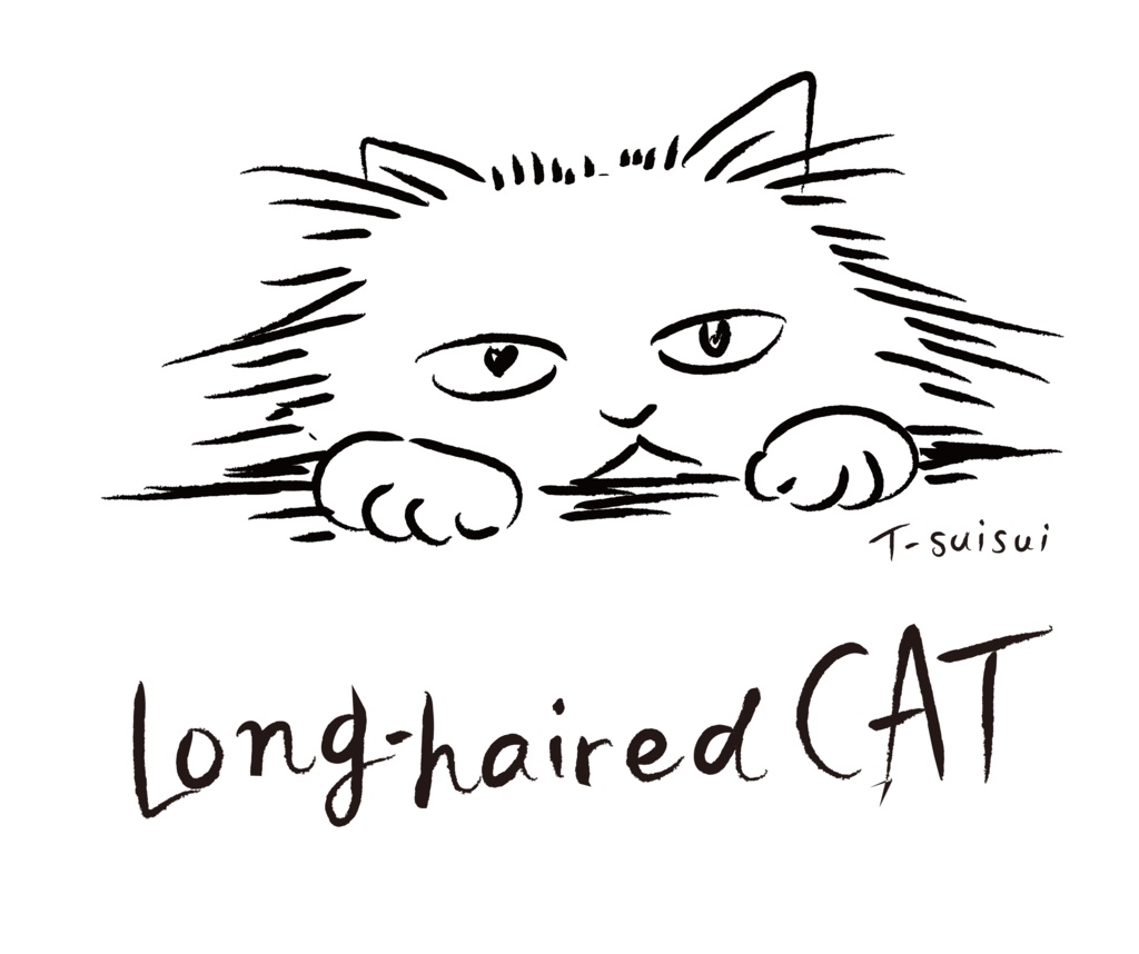 エコバッグ-長毛種の猫イラスト