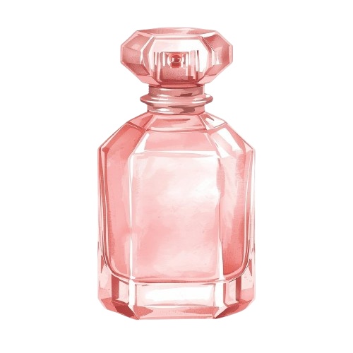 水彩風ピンクのアンティーク・クリップアートセット(PNG形式)