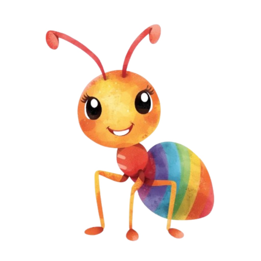 【虹色の昆虫シリーズ|水彩アンティーク風クリップアート全12種|PNG形式】