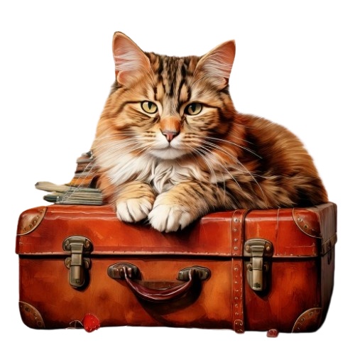 【水彩画×アンティーク】猫のクリップアートセット(全10種・PNG形式)