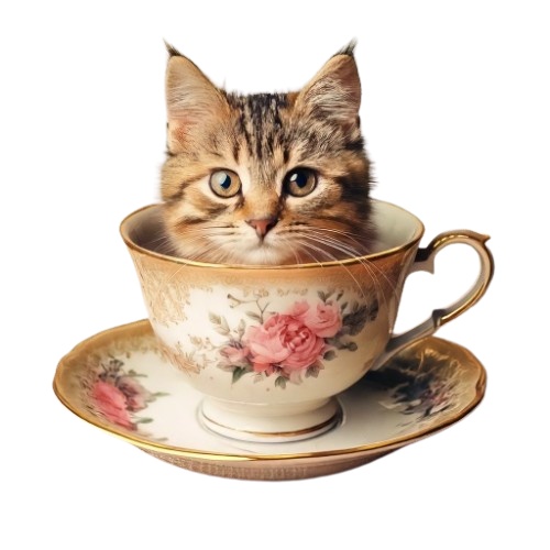 【水彩画×アンティーク】猫のクリップアートセット(全10種・PNG形式)