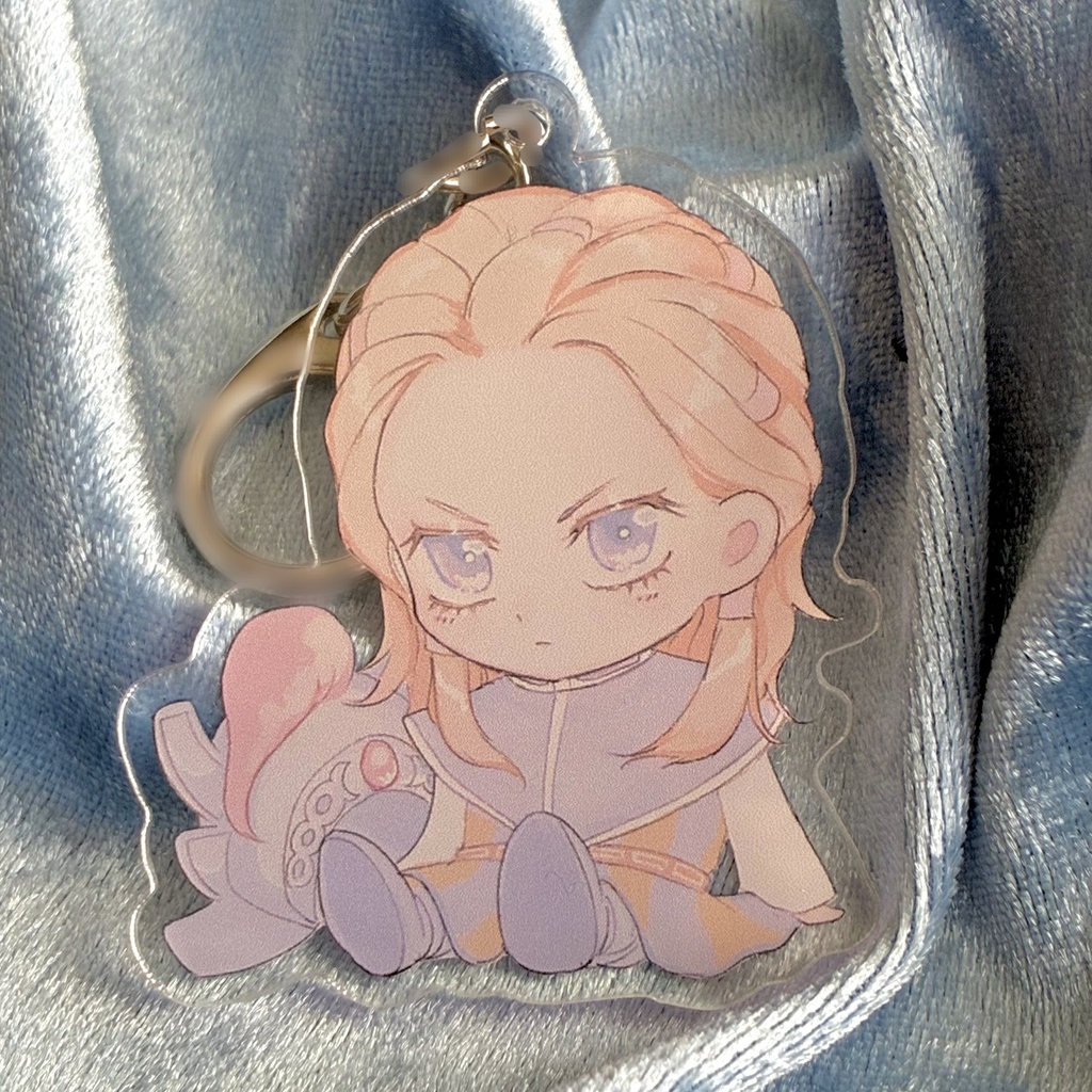 おすわりアクリルキーホルダー