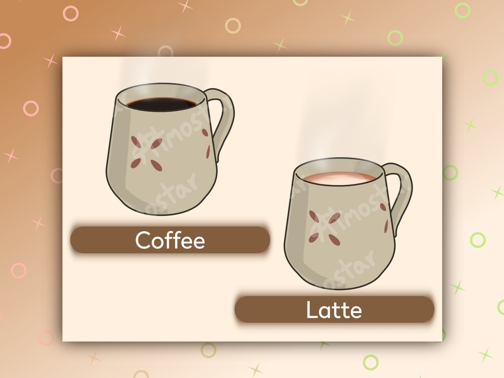 Animated Coffee Cup Stream Overlay: Hot Drink Vtuber Asset (webm and png)