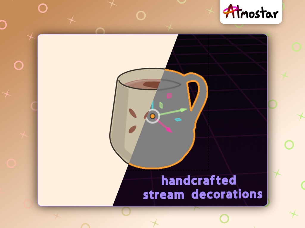 Animated Coffee Cup Stream Overlay: Hot Drink Vtuber Asset (webm and png)