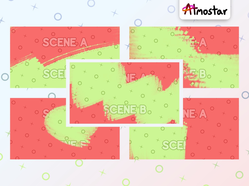 Brush Stroke Matte Transitions: Artistic Animated Stream Assets (webm and mov)