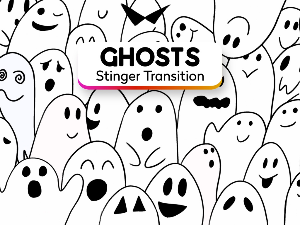 Ghost Stinger Transition: Animated Halloween Stream Asset (webm download)