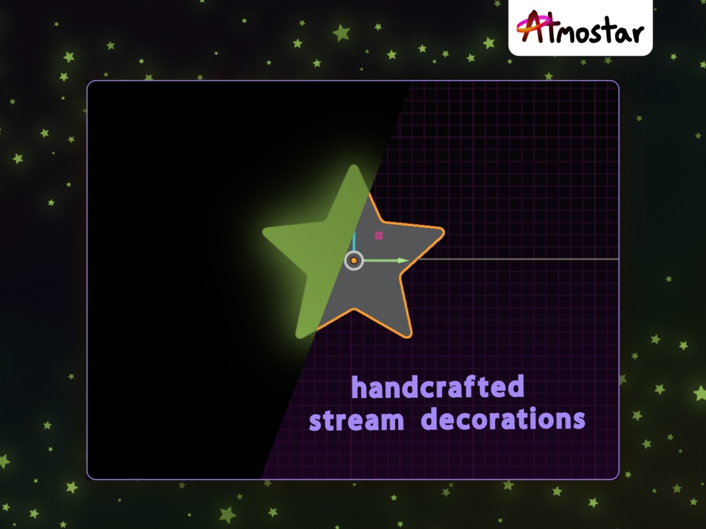 Glow Star Stream Package: Animated Overlays, Alerts, Borders, and Title Screens (webm and png)