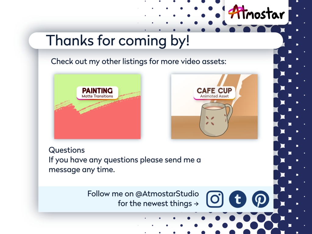 Comic Halftone Matte Transitions: Animated Retro Art Assets (mp4 download)