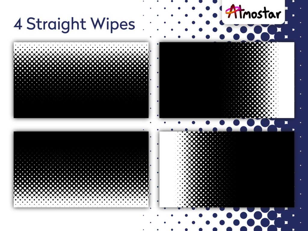 Comic Halftone Matte Transitions: Animated Retro Art Assets (mp4 download)